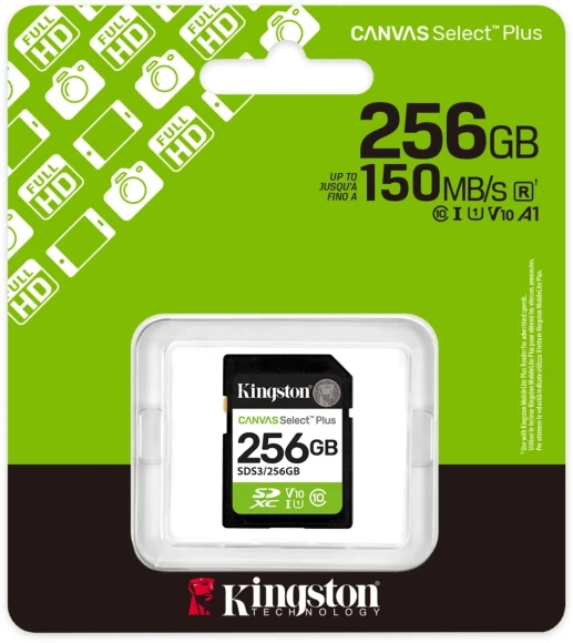 Флеш карта SDXC 256GB Kingston SDS3/256GB Canvas Select Plus V10 w/o adapter Флеш карта SDXC 256GB Kingston SDS3/256GB Canvas Select Plus V10 w/o adapter