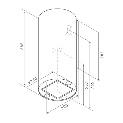 Вытяжка каминная Jet Air Pipe WH/A/43 белый управление: кнопочное (1 мотор) Вытяжка каминная Jet Air Pipe WH/A/43 белый управление: кнопочное (1 мотор)