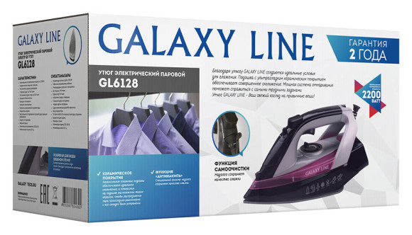 Утюг Galaxy Line GL 6128 2200Вт черный/фиолетовый Утюг Galaxy Line GL 6128 2200Вт черный/фиолетовый