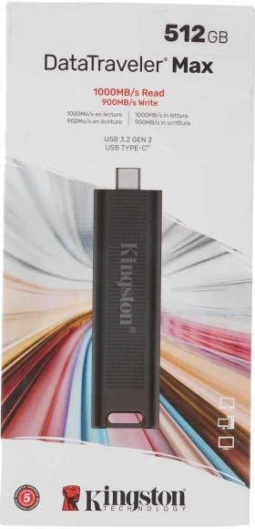 Флеш Диск Kingston 512Gb DataTraveler Type-C Max DTMAX/512GB USB3.2 черный Флеш Диск Kingston 512Gb DataTraveler Type-C Max DTMAX/512GB USB3.2 черный