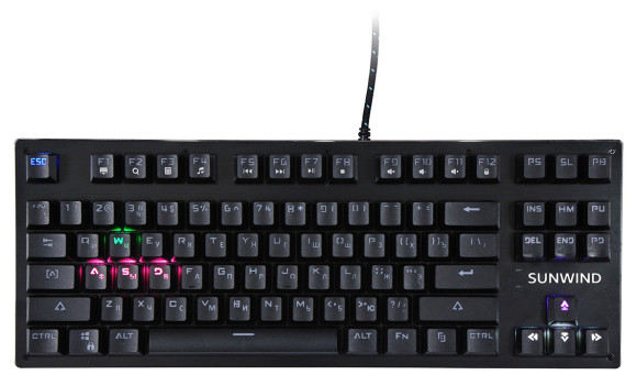 Клавиатура SunWind SW-K900G механическая черный USB Multimedia for gamer LED Клавиатура SunWind SW-K900G механическая черный USB Multimedia for gamer LED