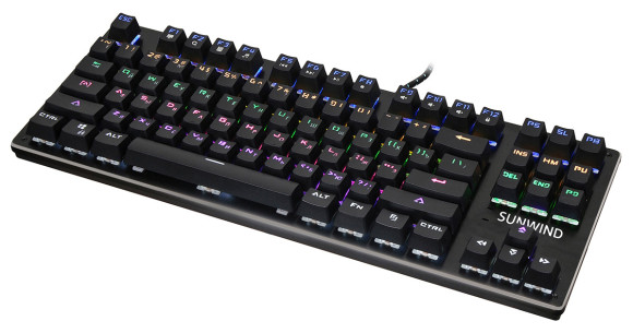 Клавиатура SunWind SW-K900G механическая черный USB Multimedia for gamer LED Клавиатура SunWind SW-K900G механическая черный USB Multimedia for gamer LED