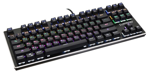 Клавиатура SunWind SW-K900G механическая черный USB Multimedia for gamer LED Клавиатура SunWind SW-K900G механическая черный USB Multimedia for gamer LED