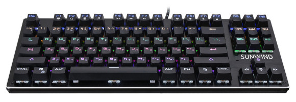 Клавиатура SunWind SW-K900G механическая черный USB Multimedia for gamer LED Клавиатура SunWind SW-K900G механическая черный USB Multimedia for gamer LED