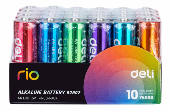 Батарея Deli Rio AA (4шт) спайка Батарея Deli Rio AA (4шт) спайка