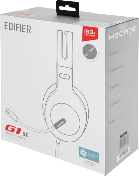 Наушники с микрофоном Edifier G1SE черный 2.5м накладные оголовье