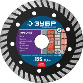 Диск алмазный по бет. Зубр 36652-125_Z02 d=125мм d(посад.)=22.2мм (угловые шлифмашины) (упак.:1шт)