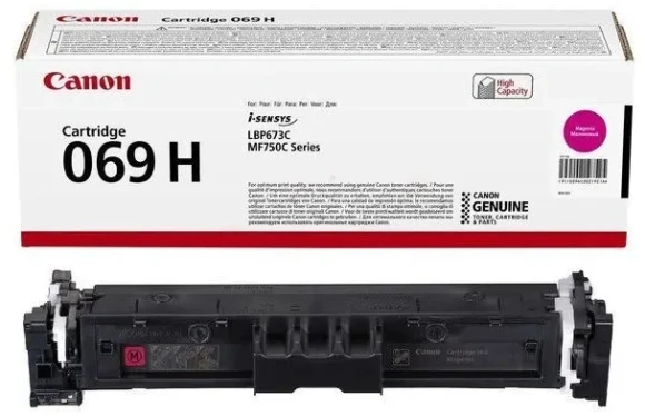 Картридж лазерный Canon 069HM 5096C002/004 пурпурный бар.в компл. (5500стр.) для Canon MF752Cdw/754Cdw, LBP673Cdw