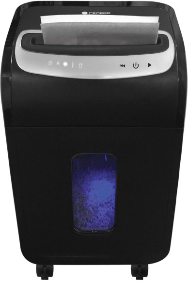 Шредер Heleos УМ35-5 черный/серебристый (секр.P-5) фрагменты 23лист. 35лтр. скрепки скобы пл.карты CD Шредер Heleos УМ35-5 черный/серебристый (секр.P-5) фрагменты 23лист. 35лтр. скрепки скобы пл.карты CD