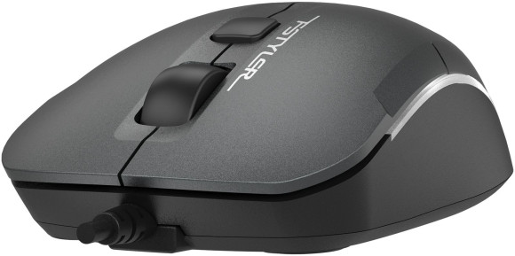 Мышь A4Tech Fstyler FM26 серый/черный оптическая 1600dpi USB для ноутбука 4but (FM26 USB (SMOKY GREY))