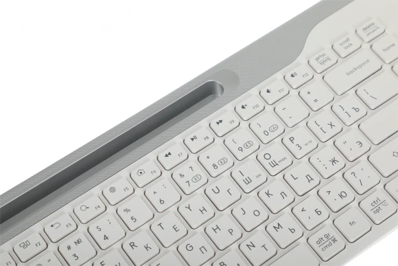 Клавиатура A4Tech Fstyler FBK25 белый/серый USB беспроводная BT/Radio slim Multimedia