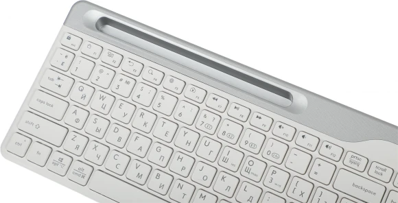 Клавиатура A4Tech Fstyler FBK25 белый/серый USB беспроводная BT/Radio slim Multimedia