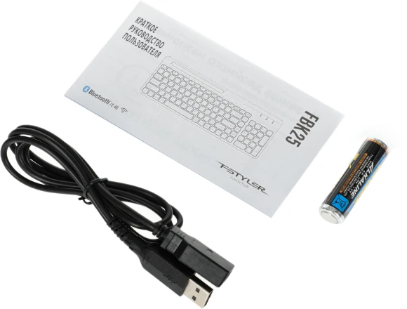 Клавиатура A4Tech Fstyler FBK25 белый/серый USB беспроводная BT/Radio slim Multimedia