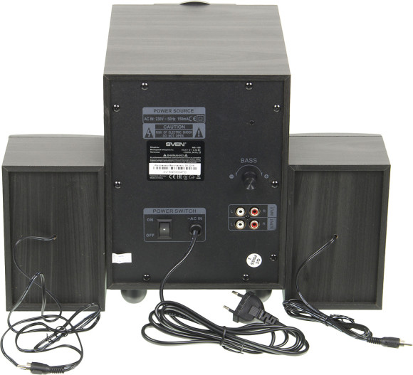 Колонки Sven MS-150 2.1 черный 15Вт