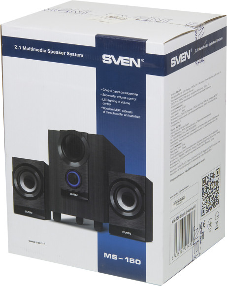 Колонки Sven MS-150 2.1 черный 15Вт