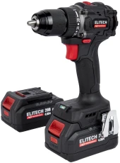 Дрель-шуруповерт Elitech ДА 20БЛ2 (E2201.045.01) аккум. патрон:быстрозажимной (кейс в комплекте) (205673)