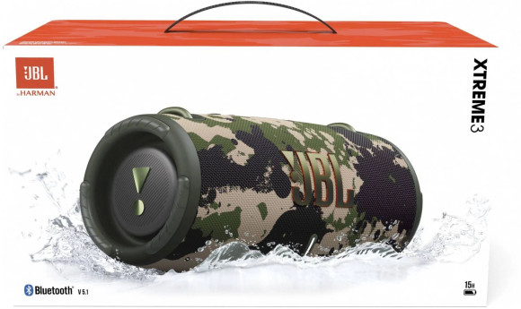 Колонка порт. JBL Xtreme 3 камуфляж 100W 4.0 BT/USB 15м 5000mAh (JBLXTREME3CAMO(AS/EU)) Колонка порт. JBL Xtreme 3 камуфляж 100W 4.0 BT/USB 15м 5000mAh (JBLXTREME3CAMO(AS/EU))
