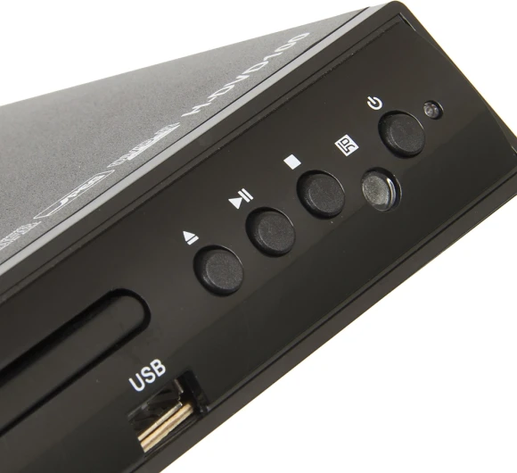 Плеер DVD Hyundai H-DVD100 черный ПДУ