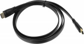 Кабель аудио-видео High Speed ver.1.4 Flat HDMI (m)/HDMI (m) 1.5м. позолоч.конт. черный Кабель аудио-видео High Speed ver.1.4 Flat HDMI (m)/HDMI (m) 1.5м. позолоч.конт. черный