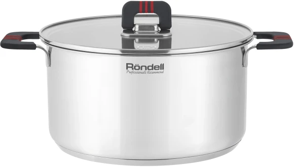 Кастрюля Rondell Stripes RDS-1638 5.2л. d=24см (с крышкой) стальной