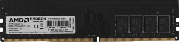 Память DDR4 8Gb 2133MHz AMD R748G2133U2S-UO Radeon R7 Performance Series OEM PC4-17000 CL15 DIMM 288-pin 1.2В OEM Память DDR4 8Gb 2133MHz AMD R748G2133U2S-UO Radeon R7 Performance Series OEM PC4-17000 CL15 DIMM 288-pin 1.2В OEM