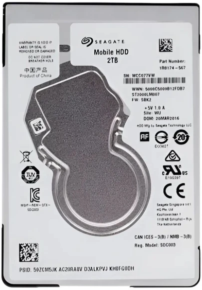 Жесткий диск Seagate SATA-III 2TB ST2000LM007 Notebook Mobile 4KN (5400rpm) 128Mb 2.5"