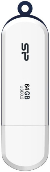 Флеш Диск Silicon Power 64Gb Blaze B32 SP064GBUF3B32V1W USB3.0 белый/синий