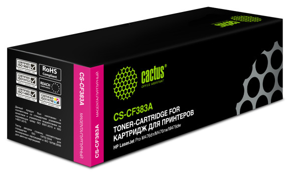 Картридж лазерный Cactus CS-CF383A CF383A пурпурный (2700стр.) для HP LJ Pro M476dn/M476nw/M476dw Картридж лазерный Cactus CS-CF383A CF383A пурпурный (2700стр.) для HP LJ Pro M476dn/M476nw/M476dw