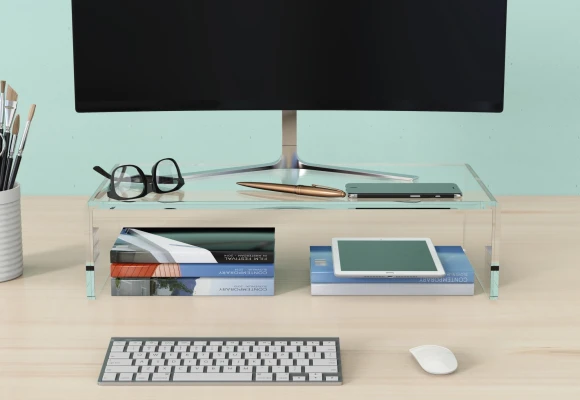 Подставка под монитор Cactus CS-MR-PL прозрачный Подставка под монитор Cactus CS-MR-PL прозрачный