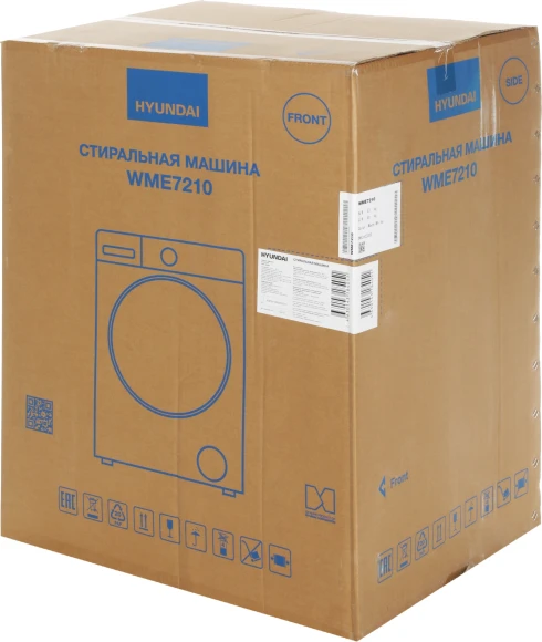 Стиральная машина Hyundai WME7210 класс: A+++ загр.фронтальная макс.:7кг белый инвертор
