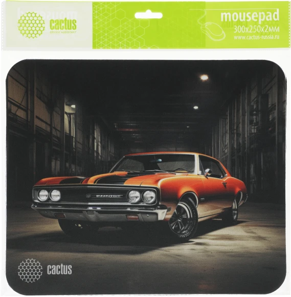 Коврик для мыши Cactus Orange Car рисунок 300x250x2мм (CS-MP-P06M)