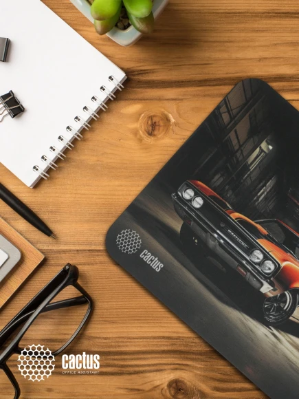 Коврик для мыши Cactus Orange Car рисунок 300x250x2мм (CS-MP-P06M)