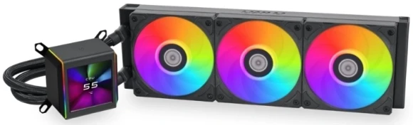 Система водяного охлаждения Lian-Li Galahad II LCD 360 ARGB Soc-AM5/AM4/1200/1700/1851 черный 4-pin 30dB Al+Cu LCD Ret (G89.GA2ALCD36B.00)