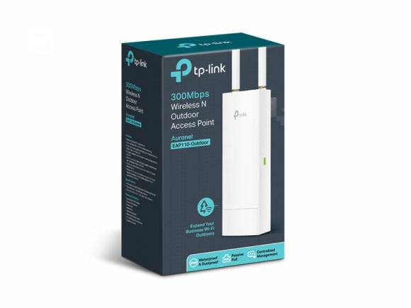 Точка доступа TP-Link EAP110-Outdoor N300 10/100BASE-TX белый Точка доступа TP-Link EAP110-Outdoor N300 10/100BASE-TX белый