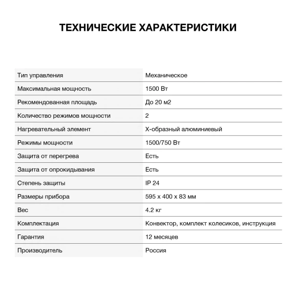 Конвектор Starwind SHV5215 1500Вт белый Конвектор Starwind SHV5215 1500Вт белый