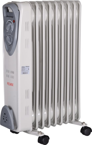 Радиатор масляный Ресанта ОМ-9А 2000Вт белый