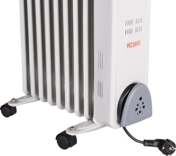 Радиатор масляный Ресанта ОМ-9А 2000Вт белый