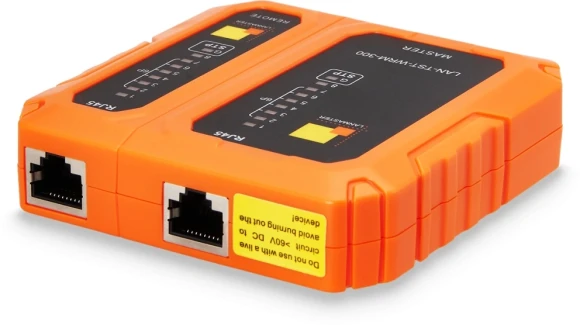 Тестер кабельный Lanmaster LAN-TST-WRM-300 оранжевый/черный Тестер кабельный Lanmaster LAN-TST-WRM-300 оранжевый/черный
