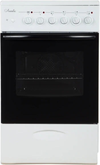 Плита Электрическая Лысьва EF4004MK00 белый/черный стеклокерамика (без крышки)