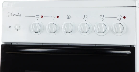 Плита Электрическая Лысьва EF4004MK00 белый/черный стеклокерамика (без крышки)