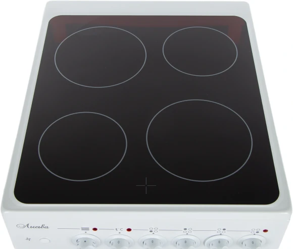 Плита Электрическая Лысьва EF4004MK00 белый/черный стеклокерамика (без крышки)