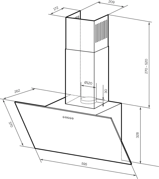 Вытяжка каминная Lex Moza 600 белый управление: кнопочное (1 мотор) Вытяжка каминная Lex Moza 600 белый управление: кнопочное (1 мотор)