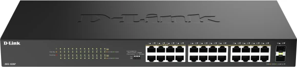 Коммутатор D-Link DGS-1026P DGS-1026P/A1A (L2) 24x1Гбит/с 2SFP 24PoE 240W неуправляемый