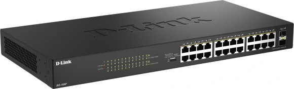 Коммутатор D-Link DGS-1026P DGS-1026P/A1A (L2) 24x1Гбит/с 2SFP 24PoE 240W неуправляемый