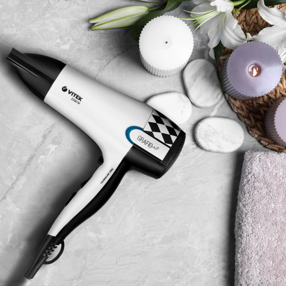 Фен Vitek VT-2299 W 2200Вт белый/черный (2299-VT-01) Фен Vitek VT-2299 W 2200Вт белый/черный (2299-VT-01)