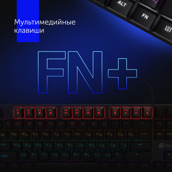 Клавиатура Оклик 935G RAGNAR механическая черный USB Multimedia for gamer LED (подставка для запястий) Клавиатура Оклик 935G RAGNAR механическая черный USB Multimedia for gamer LED (подставка для запястий)