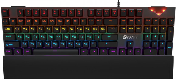Клавиатура Оклик 935G RAGNAR механическая черный USB Multimedia for gamer LED (подставка для запястий) Клавиатура Оклик 935G RAGNAR механическая черный USB Multimedia for gamer LED (подставка для запястий)
