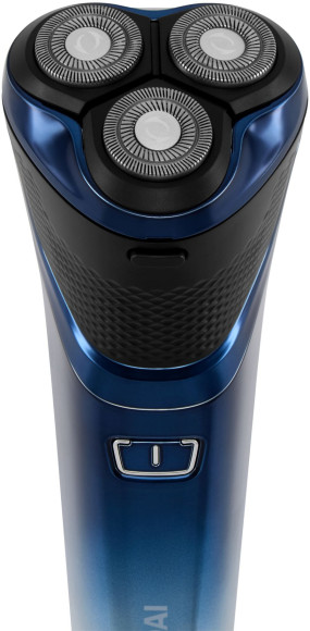 Бритва роторная Hyundai H-SH8089 реж.эл.:3 питан.:аккум. голубой/черный Бритва роторная Hyundai H-SH8089 реж.эл.:3 питан.:аккум. голубой/черный