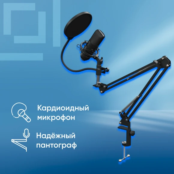 Микрофон проводной Оклик SM-700G 2.5м черный Микрофон проводной Оклик SM-700G 2.5м черный