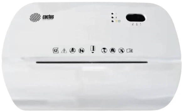 Шредер Cactus CS-SH-K4 белый/черный (секр.P-4) фрагменты 12лист. 17лтр. скрепки скобы пл.карты Шредер Cactus CS-SH-K4 белый/черный (секр.P-4) фрагменты 12лист. 17лтр. скрепки скобы пл.карты